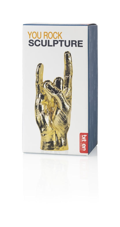 Handvormige rotssculptuur - Goud