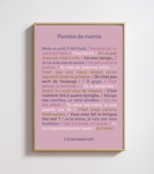Poster - Paroles de mamie