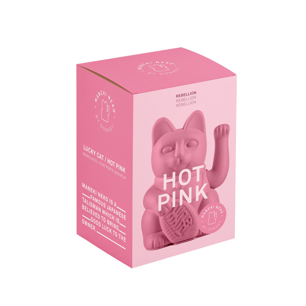 Chat Chanceux Rose Chaud