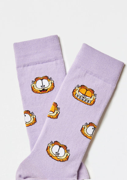 BeGarfield Faces Malva - Chaussettes en Coton 100% Biologique