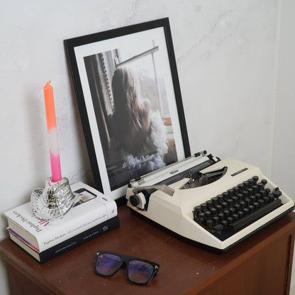 Bougeoir - Chapeau de Cowboy - Céramique - Argent - 13,5x11x7 cm