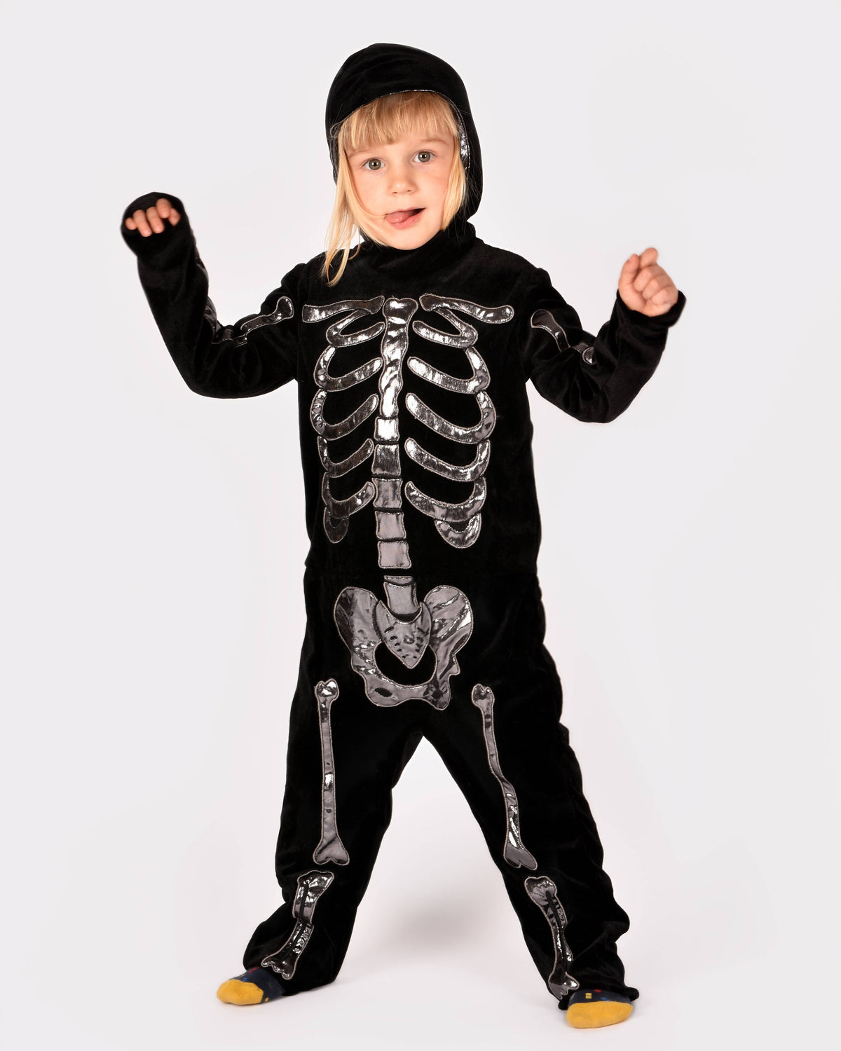 Combinaison squelette Deluxe 110 cm pour enfants de 4-5 ans