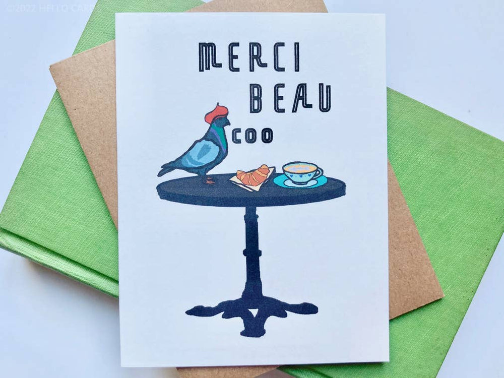 Carte de Remerciement « Merci Beau Coo »