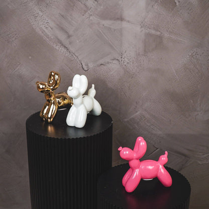 Ornament - Balloon Dog Money Box - Neon Pink - 17x7x17cm