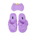 Pantufas e máscara de noite - Roxo