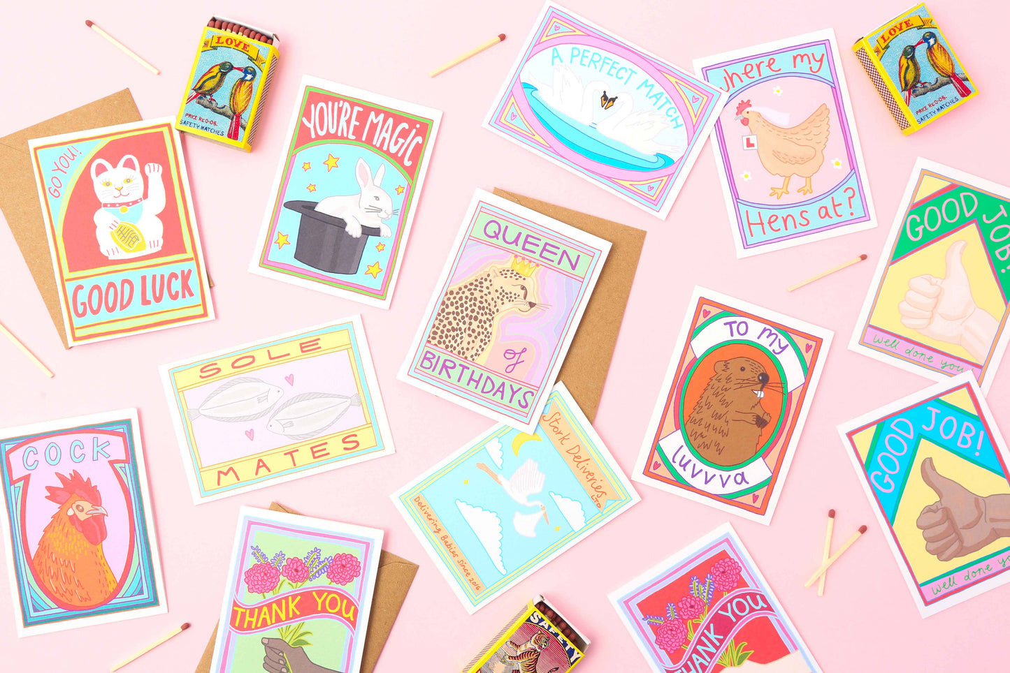 Small Swans "A Perfect Match" Greeting Card