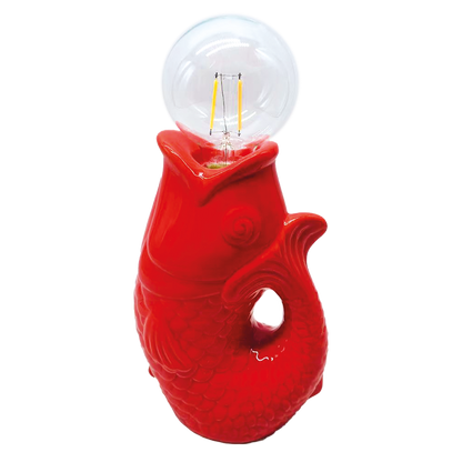 Déco LED poisson rouge à piles L13,5 P8,2 H27cm