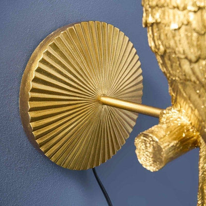 パーシー・パロット ウォールランプ、ゴールド/ターコイズ