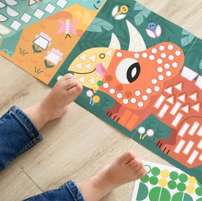 Dinosaurussen - Montessori-geïnspireerde panoramische stickerposter