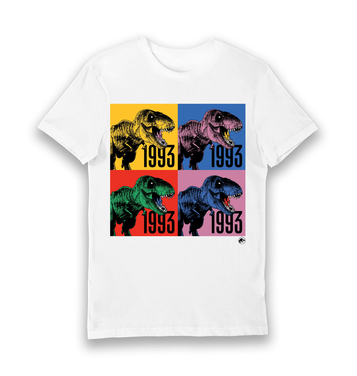 T-shirt adulte Jurassic Park T-Rex collage 1993