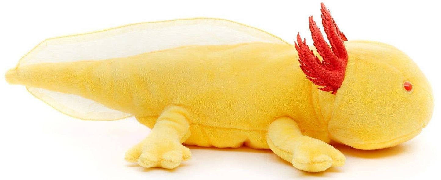 Axolotl plush toy (yellow with red eyes)