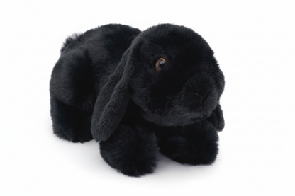 Peluche Lapin Bélier, couché (noir) Uni Toys