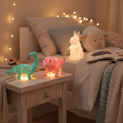Lampe Géométrique Dinosaures & Lapin Helio Ferretti Vue 2