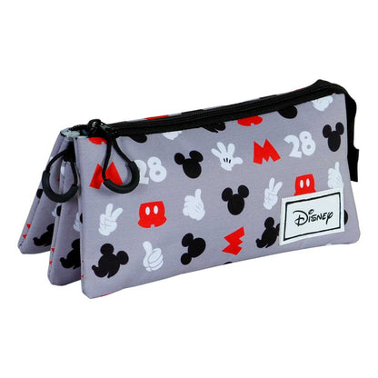 Mickey Mouse grijze FAN 2.0 drievoudige etui