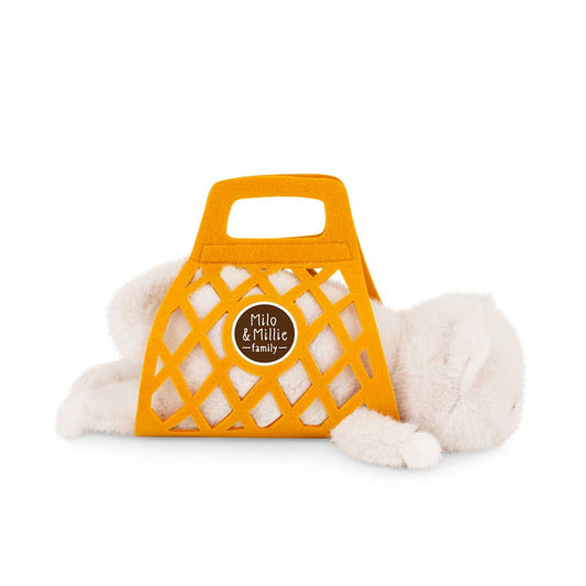 Peluche Milo &amp; Millie, Milo el Gato Blanco (35 cm) - 0+