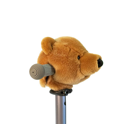 Brown Bear Head Accessory for Children's Bicycles and Scooters