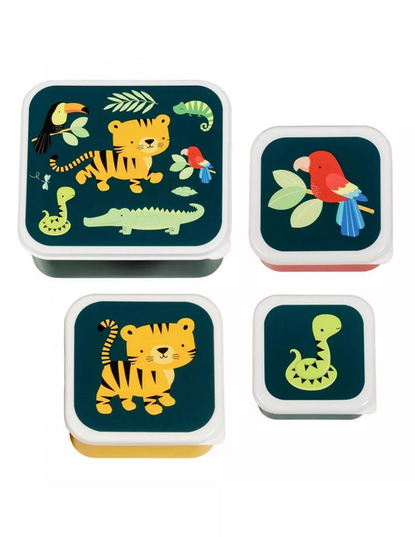 Lot de 4 boîtes repas et goûter - Tigre – A Little Lovely Company