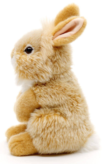 Angora rabbit, standing (beige) - cuddly toy/plush