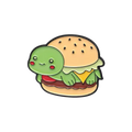 Pin de hamburguesa de tortuga
