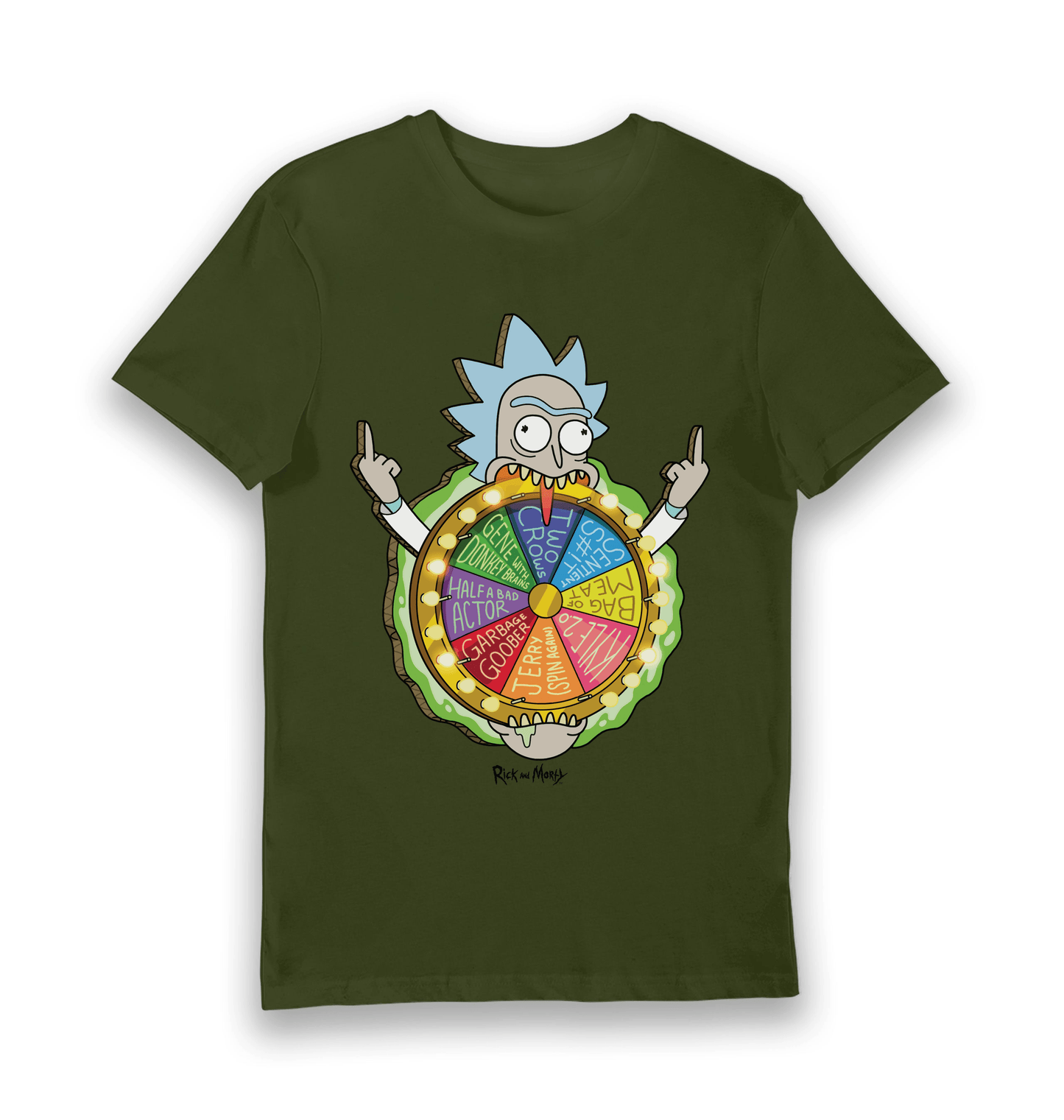 T-shirt adulte Rick and Morty Spin the Wheel