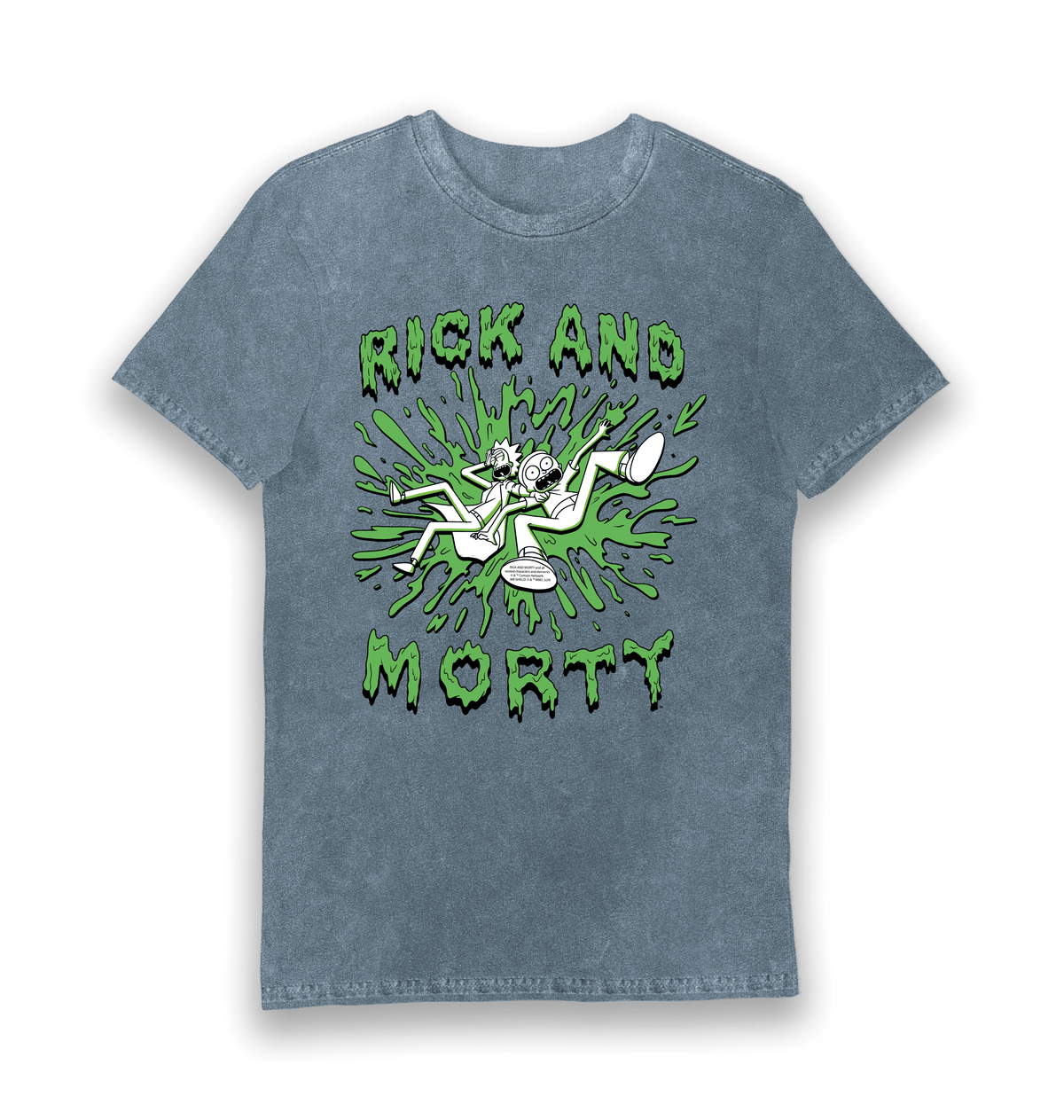 T-shirt adulte Rick and Morty Slime bleu Eco Wash