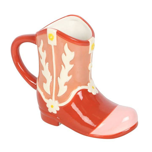 Taza con forma de bota de vaquero – Rosa