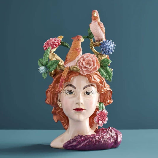 Vaso con testa di donna di M. Parrots