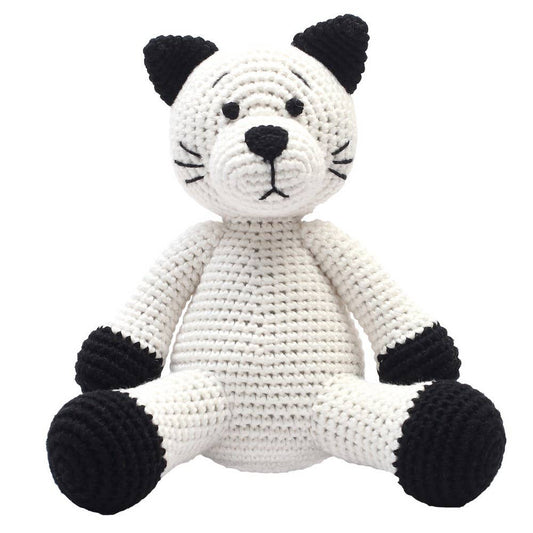 Peluche de ganchillo XL - Gato blanco