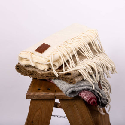 Bufanda de lana burdeos