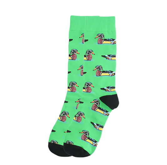 Calcetines fluorescentes de pato ánade real