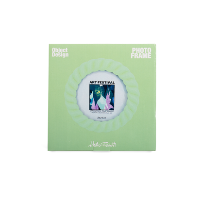 Cadre Photo Ovale Tressé Peint à la Main Helio Ferretti Vue 4