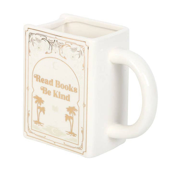Mug en forme de livre « Read Books, Be Kind »