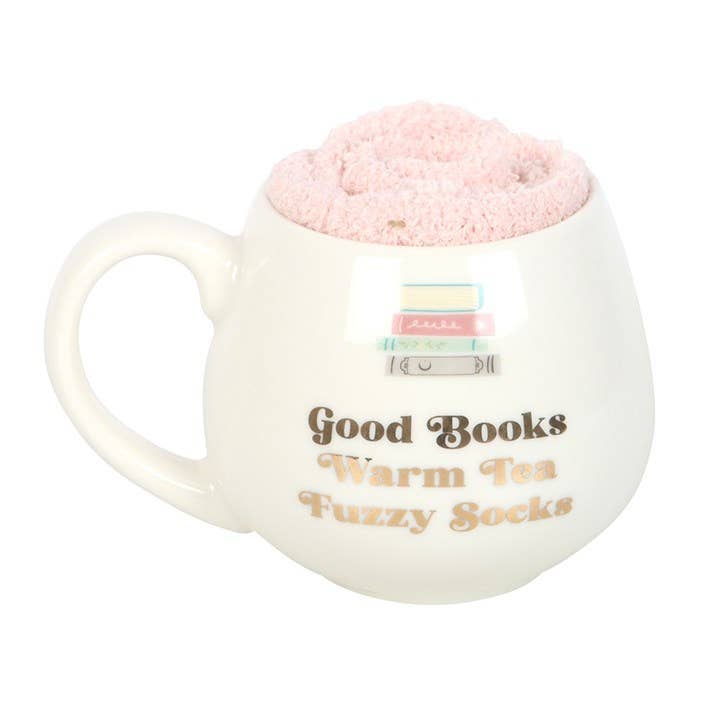 Set di tazza e calzini "Buoni libri"