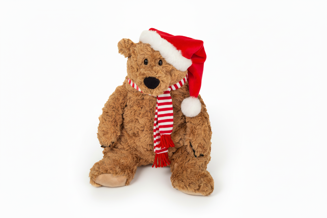 Peluche navideño de oso pardo Howard