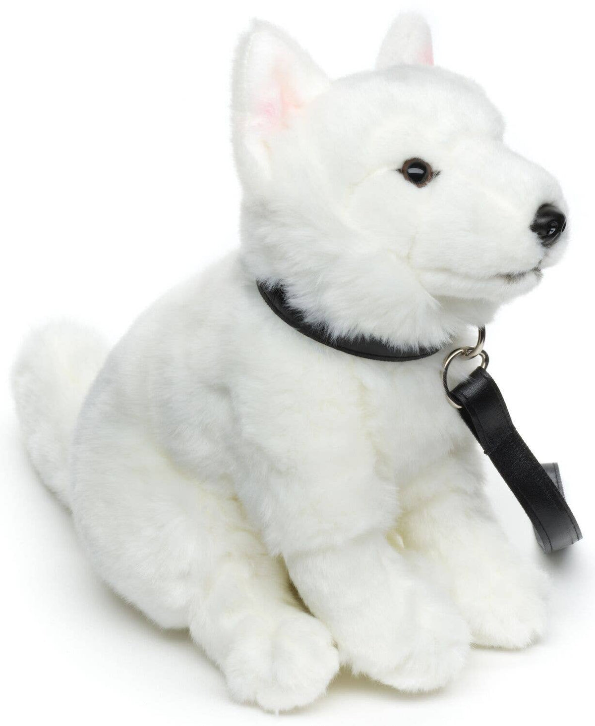 Peluche Chiot berger suisse assis avec laisse Uni Toys