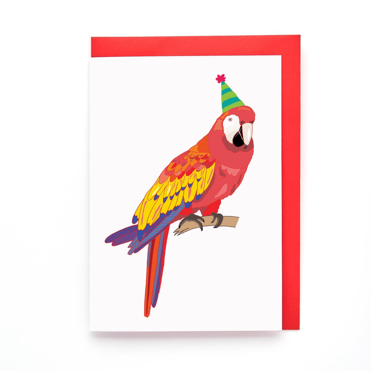 Tarjeta de cumpleaños con forma de loro