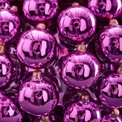 Vase Boules de Noël lilas