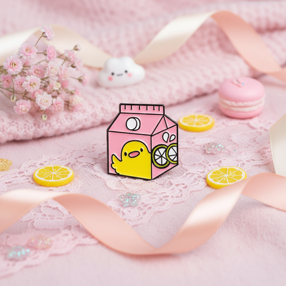 Orange Juice Duck Pin