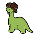 Diplodocus Cowboy Pin