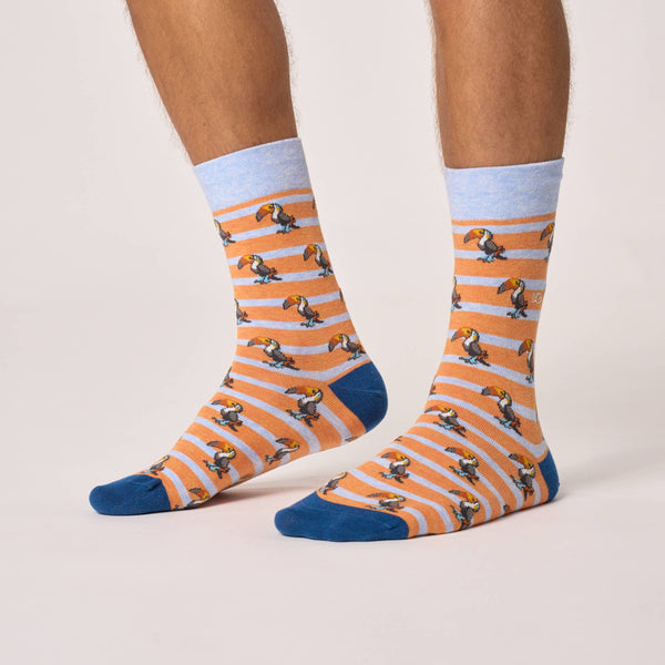 Calcetines de algodón peinado con forma de animal - Tucán