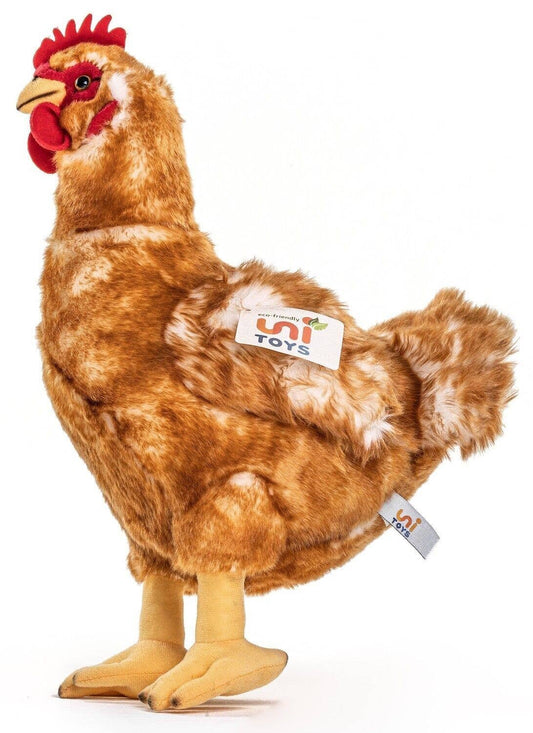 Peluche de pollo marrón