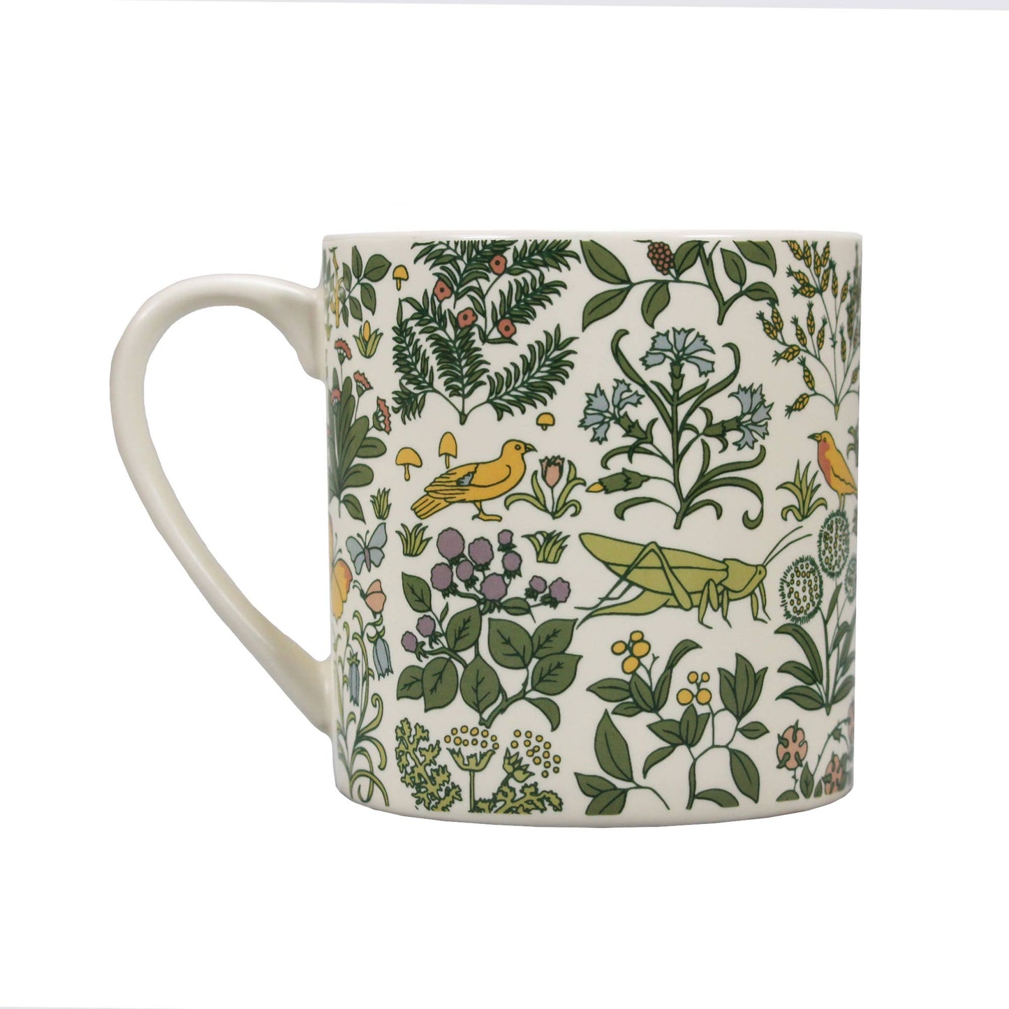 Tasse en céramique Voysey Jardin botanique Faune Crème