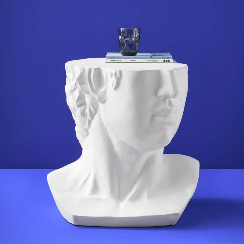 David bijzettafel, Magnesia White, 53 x 46 x 53 cm