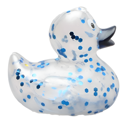 Blue Glitter Duck
