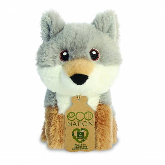 Miniatura de Lobo de Peluche da Eco Nation