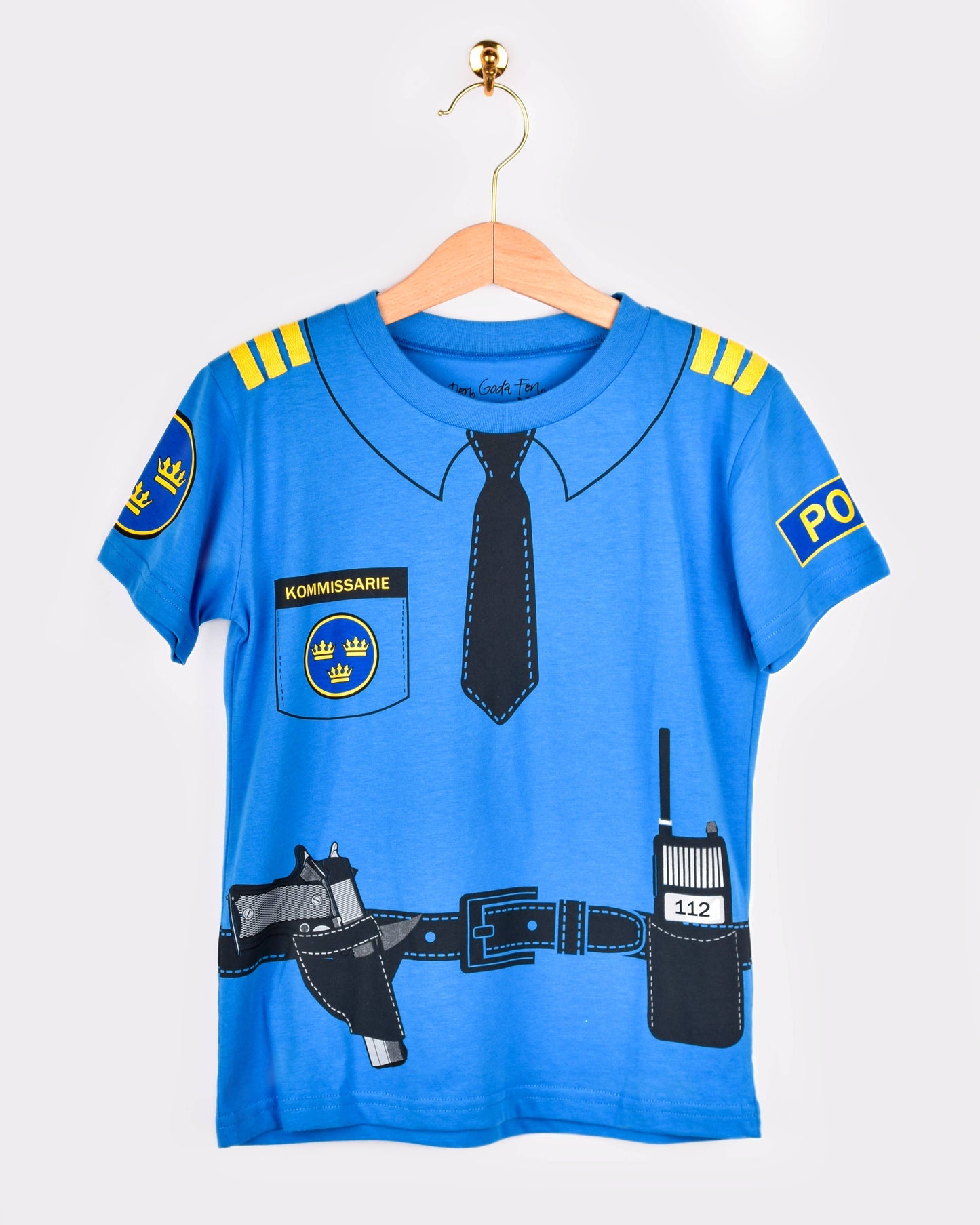 Organic cotton Police t-shirt 98-104 cm 2-4 years