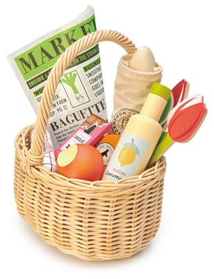 Tender Leaf Jour du Marché: PANIER JOUR DE MARCHÉ 20x17,5x19,5cm, en bois, en boîte 19,4x17,2x20,7cm, 3+