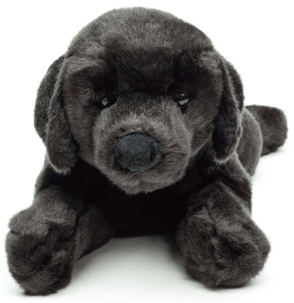 Peluche Labrador Noir, Couché - 40 cm (Longueur)