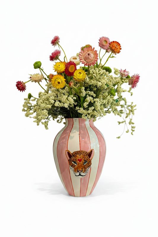 Grand vase léopard