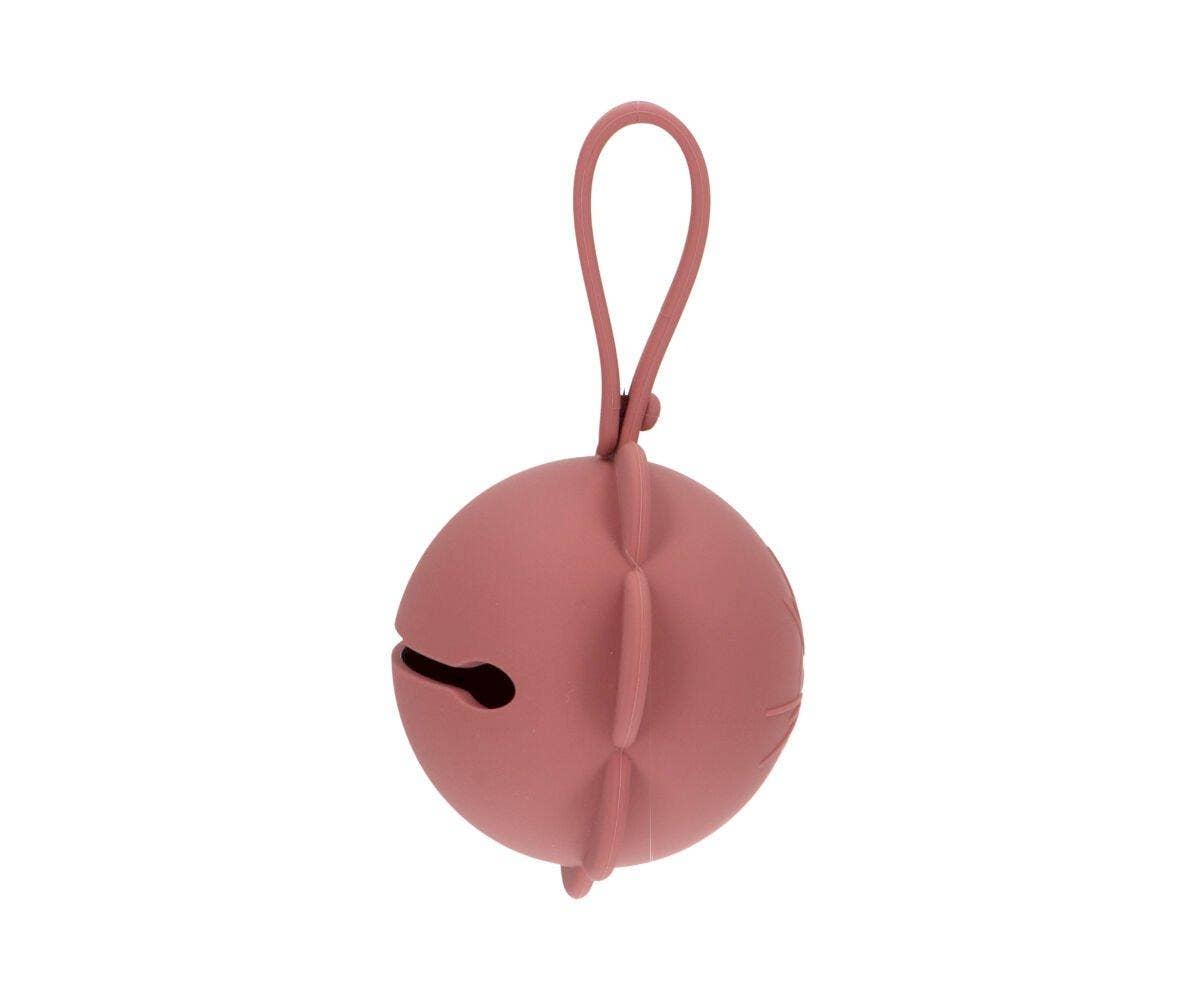Porte-sucette en silicone Fleur brique